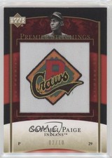 2007 Upper Deck Premier Stitchings Gold 2/10 Satchel Paige #PS-39 HOF 0c3