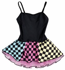 Weissman Girls SC Dance Costume Dress Checkered Tutu Jazz Tap Musical Theater