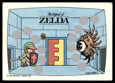 The Legend of Zelda Link 1989 Topps Nintendo Scratch-Off Screen 7 Trading Card