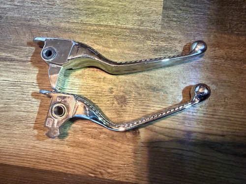 LIKE NEW! Dago Dane Engraved Chrome Motorcycle Brake and Clutch Levers