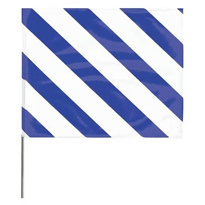 Marking Flag, Vinyl, 30'' Wire Staff, Stripes, 30'' L., 100 Pk, 4530Swb-200