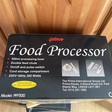 Prima Food Processor Brand New Boxed Stainless Steel Blades Shredding Grating