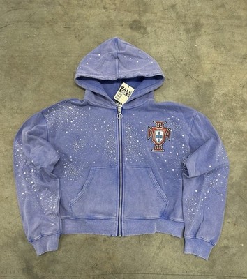 MEDIUM VALE FOREVER SEA CLUSTER RHINESTONE HOODIE