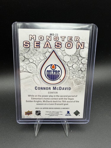 2023-24 Upper Deck Monster Season Connor McDavid Edmonton Oilers #MS-73 - Bild 2 von 2