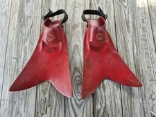 Vintage Force Fin Original Scuba Diving Fins Snorkeling Rare Red Size M USA