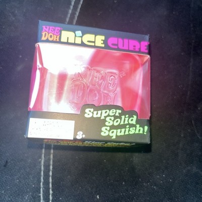 NeeDoh Nice Cube Super Solid Squeezable Sensory Toy Pink