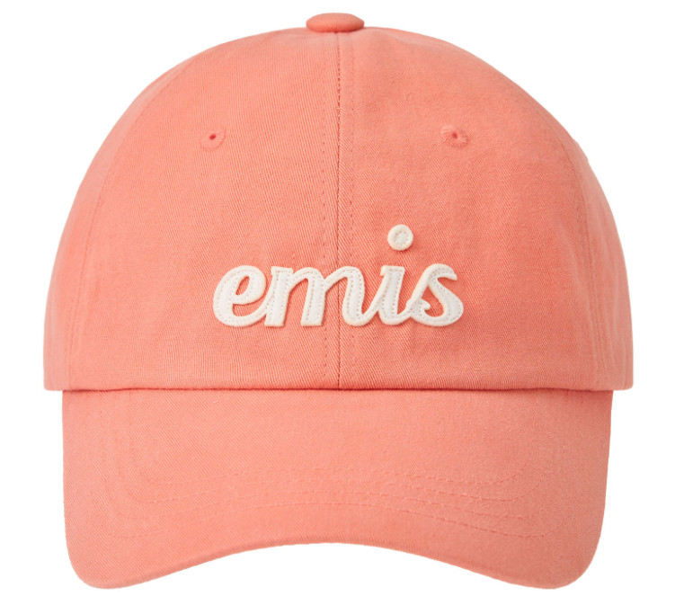 Korean Brand EMIS Applique Ball Cap Unisex Casual Lifestyle Hat Apricot NWT