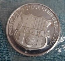 MEDALLA PLATA F.C BARCELONA 1000/1000 INAUGURACIÓN MUNDIAL FUTBOL ESPAÑA 82'...