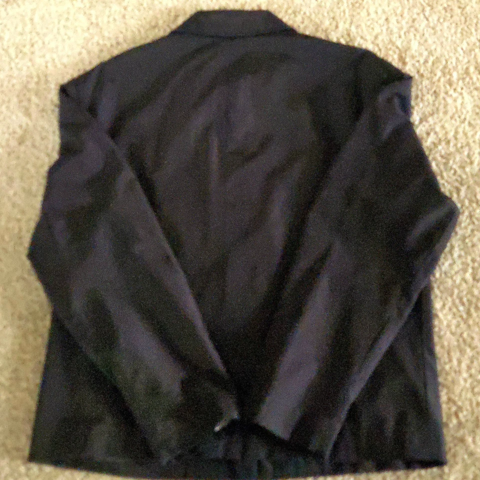 Chaqueta Forrada Banana Republic Para Hombre Pequeña Marrón Chocolate Bolsillos con Cremallera Completa Foto 4 de 4