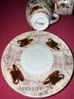 D'Lusso Home Collection China Café Design Espresso Demitasse Cups Saucers Stand — photo 3