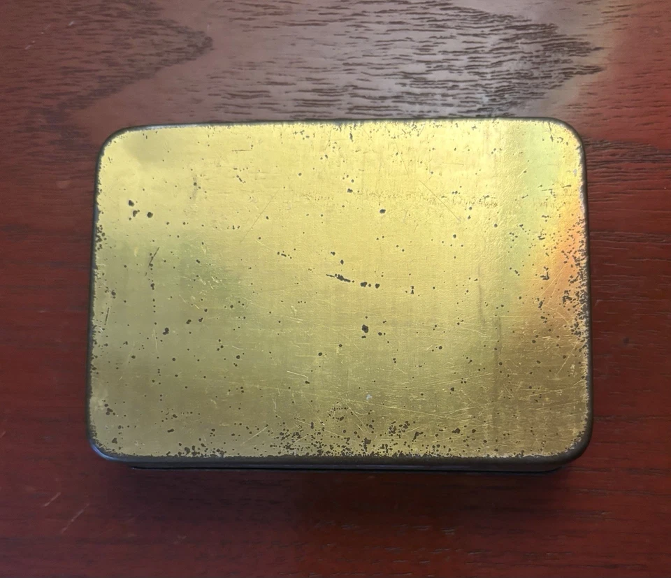 Caja de lata de cigarrillos egipcios Caravellis Frères Egiptomania Art Deco Foto 3 de 3