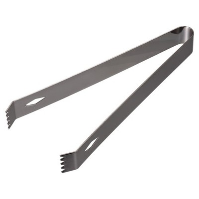Stainless Steel Ice Bucket Tongs Serving Bar Tongs for Ice Cube Sugar, Black