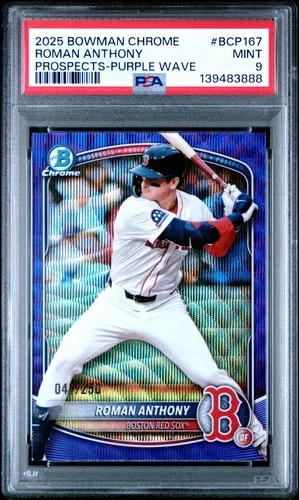 2025 Bowman Chrome Roman Anthony Purple Wave /250 PSA 9