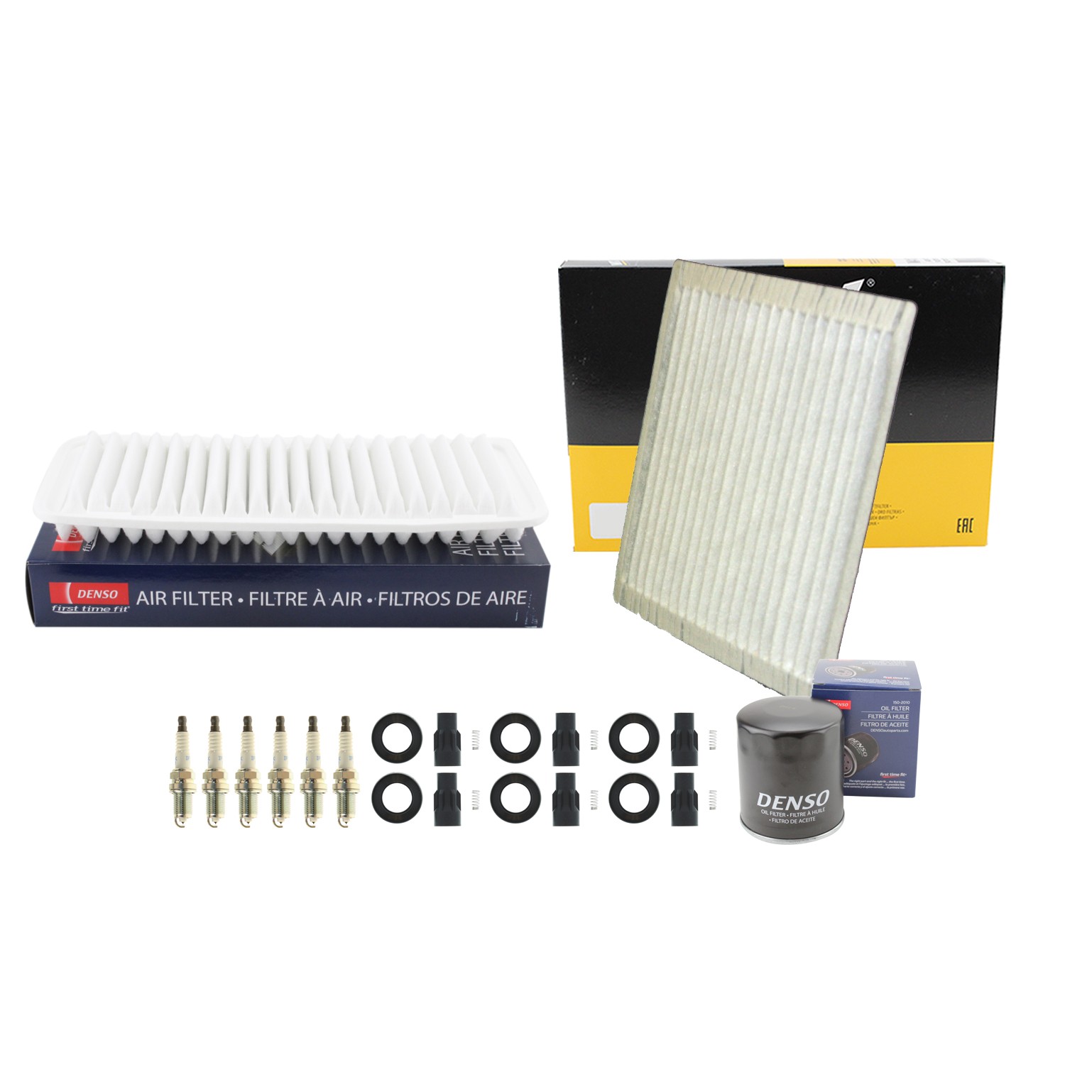 Denso Tune Up Kit NGK 6 Laser Iridium Spark Plugs  Boots Kit for Highlander V6