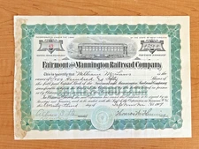 Fairmont and Mannington Railroad Company-250 Shares-1907-Electric Street Car