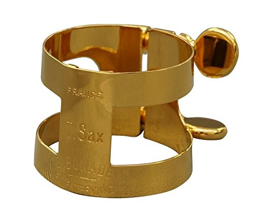 Лигатура для тенор-саксофона Bonado с обратной затяжкой золотая пластина с позолоченным покрытием