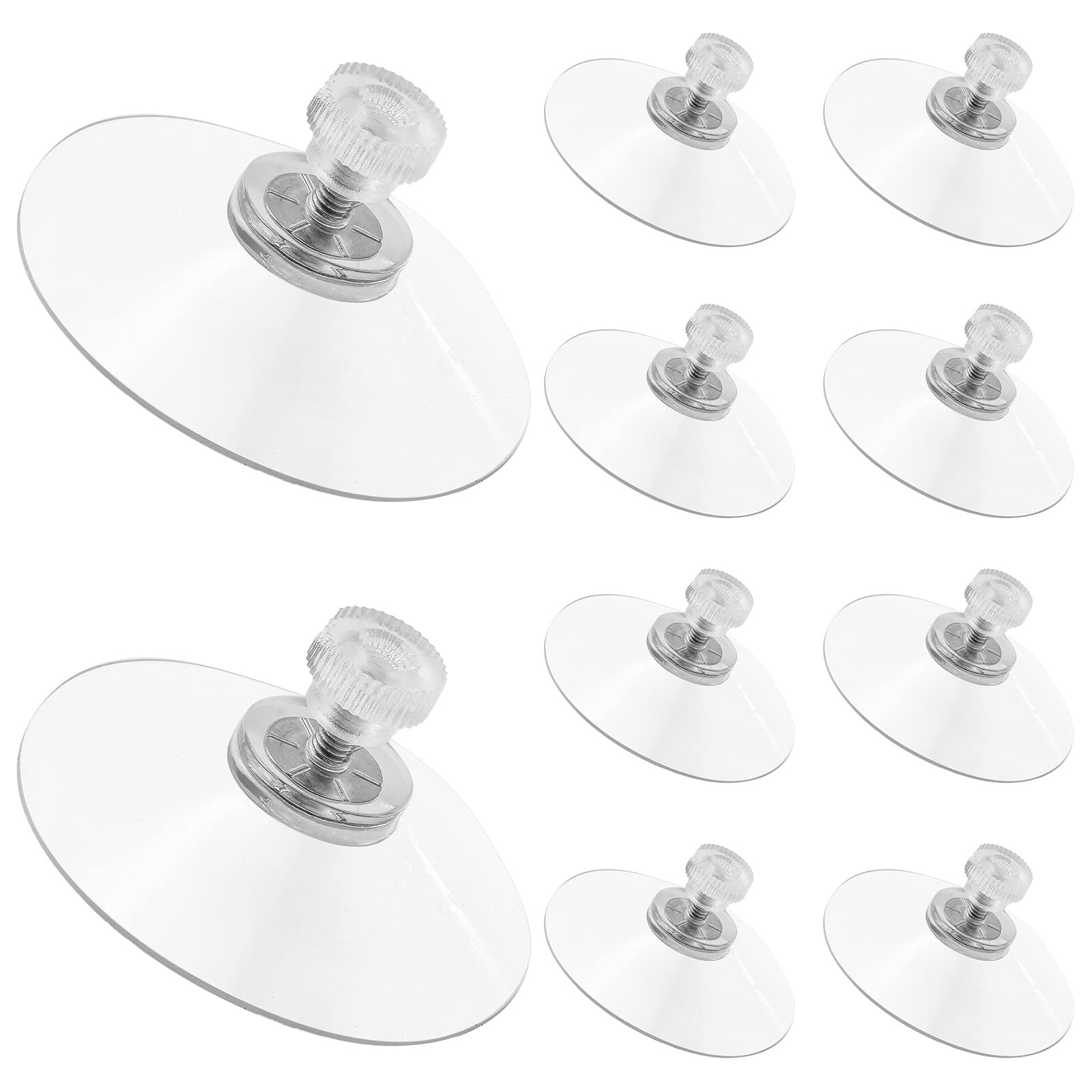 Kemcatui 2 Inch Screw Suction Cups, 10 Pack 2 Inch, Clear