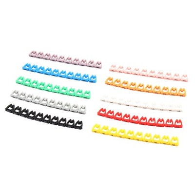 10 PCS 0-9 Coded Clip-on Plastic Colorful Cable Identification Wire Marker