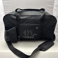 Black Ballet or Dance Large Duffle Bag With Shoe Holder & Water Bottle Pocket