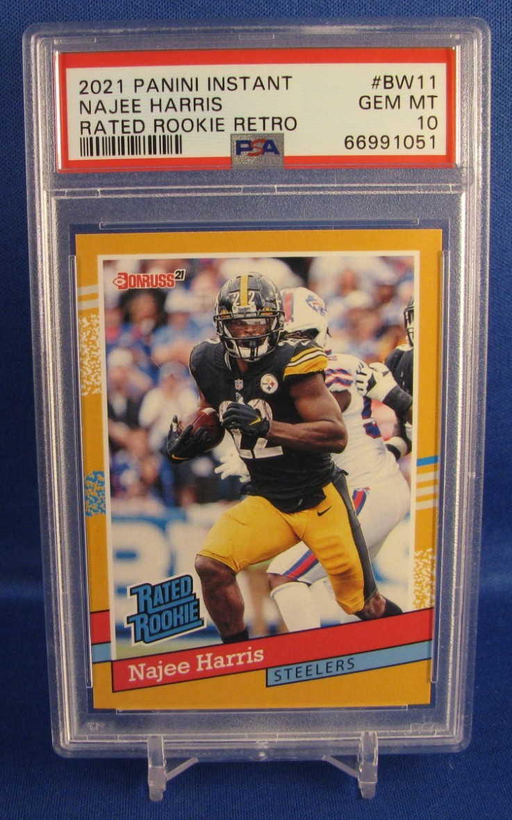 Najee Harris Panini Instant Rated Rookie Retro #BW11 Base