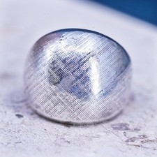 Size 3.5, vintage Sterling silver handmade ring, 925 wide band with textured