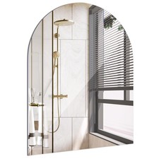 ROYUEXT Arched Wall Mirror 40 x 30 cm Self Adhesive Frameless HD Glass Wall