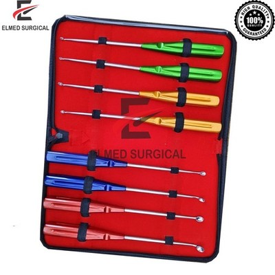 Bone Cervical Curettes Spine Orthopedics Spine Instruments 8 Pieces