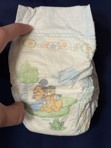 Vintage Huggies Size 1 Baby Diaper - Mickey Mouse And Pluto