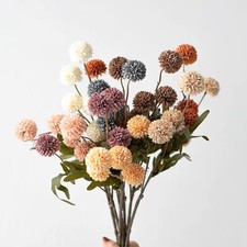 5 Heads Dandelion Artificial Flowers Bridal Bouquet Wedding Home Party Decor Flo