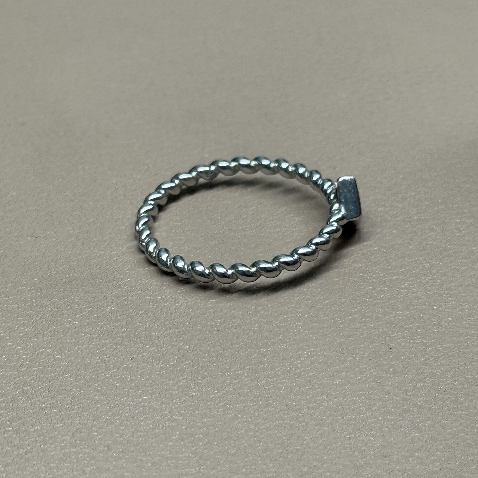 Amethyst Sterling Silver Stack Ring Size 6.25 - image 5