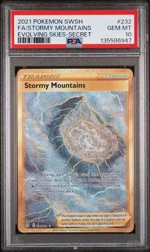 2021 Pokemon SWSH Stormy Mountains 232 FA Secret Rare PSA 10 GEM MINT