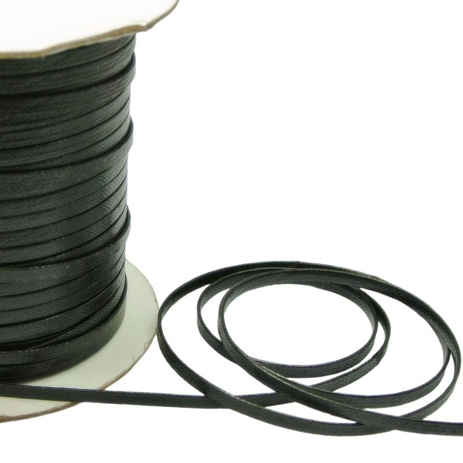 44/88Yards Korean Waxed Cord 4mm Flat Lace String for Crafts Bracelet Shoelaces