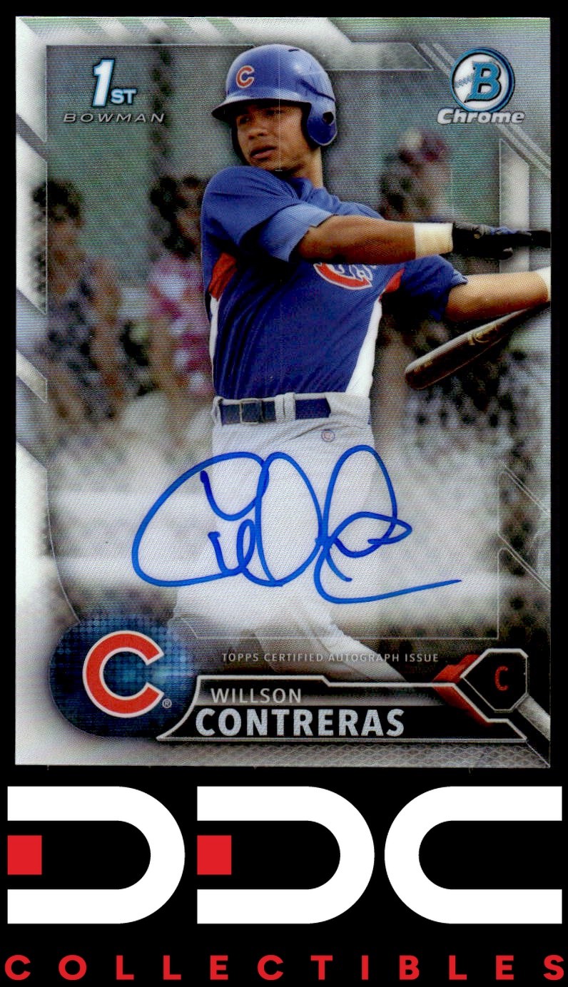 2016 Bowman #CPA-WC Willson Contreras Chrome Prospect Autographs Refractor #/499