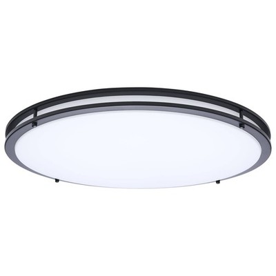 NUVO 62-1978 - Glamour LED Black 24'' Flush Mount Light - Color Changing