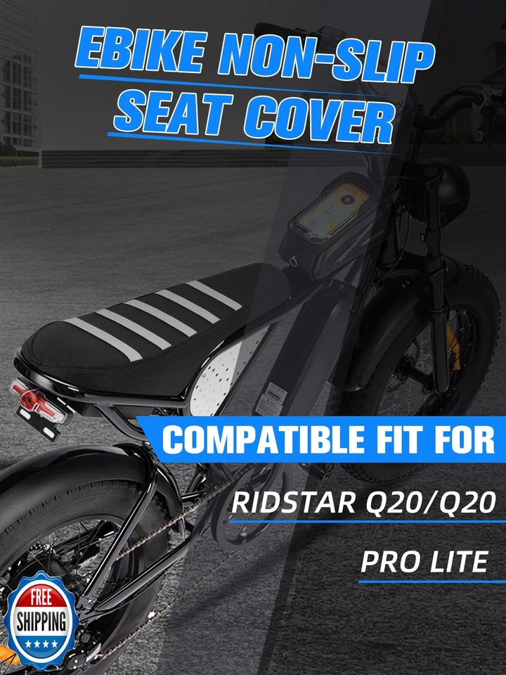 Funda de asiento antideslizante compatible con IUVWISN apta para bicicleta eléctrica Ridstar Q20/Q20 Pro Lite Foto 2 de 4