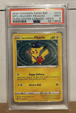PSA 9 2020 POKEMON SWSH BLACK STAR PROMO #074 SPECIAL DELIVERY PIKACHU HOLO