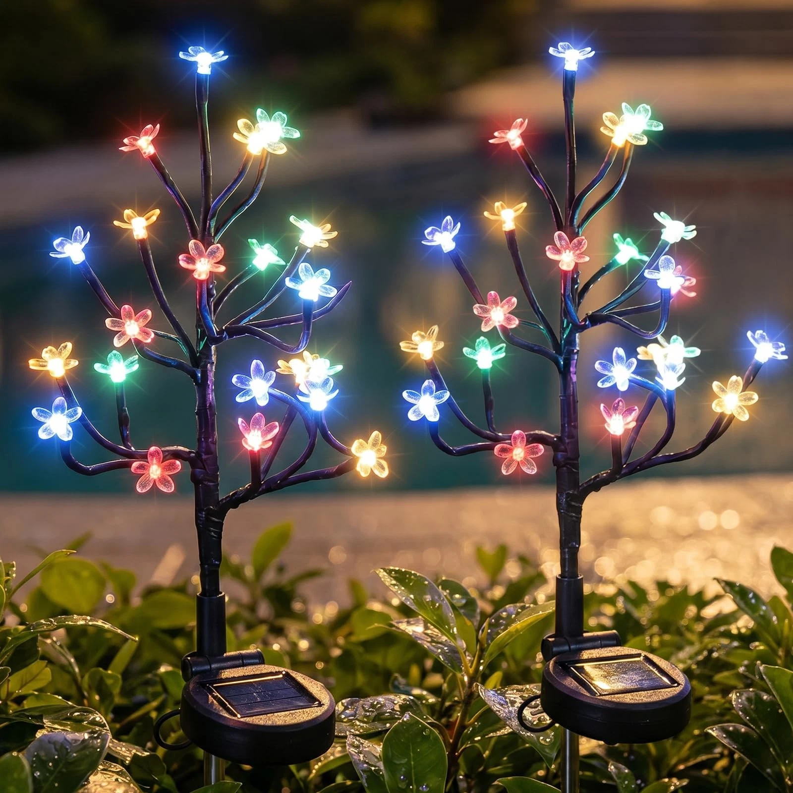 Solar Garden Lights Outdoor Waterproof,Garden Decor Solar Flowers For Outside...