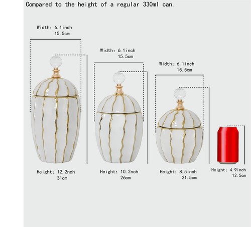 Modern white ceramic decorative jar with lid and storage function, making the... - Bild 6 von 6