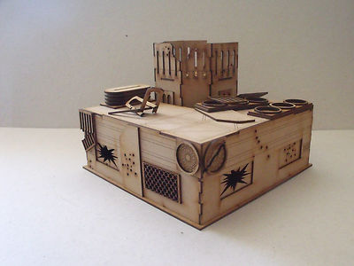 Gestrahltes Kraftwerk Landschaft Gelände Wargames Wargaming Gebäude Tischplatte 28mm