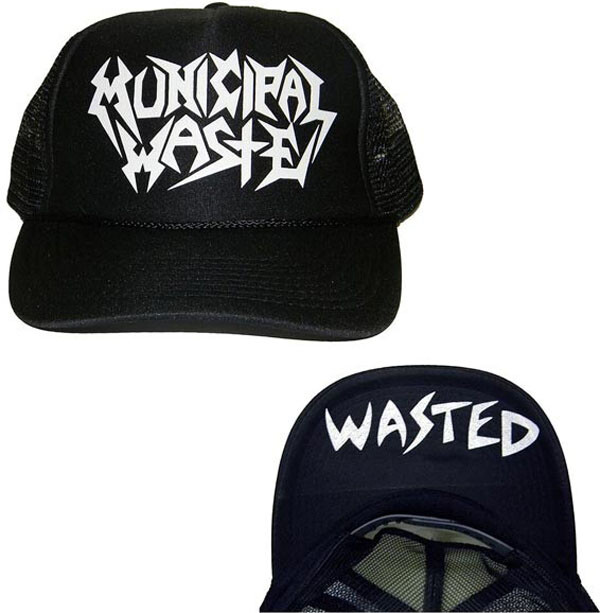 帽子 waste! New Municipal Waste White Logo Flip Bill Adjustable Snapback