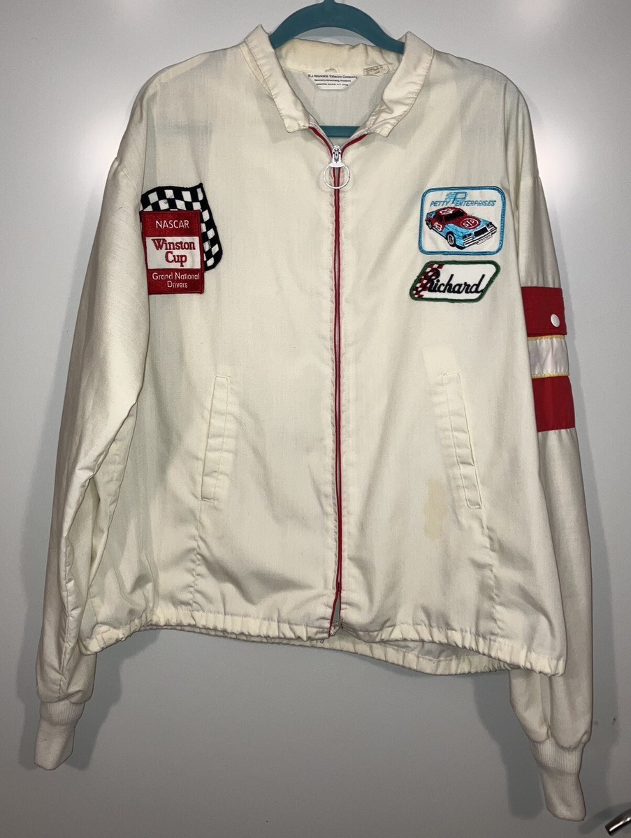 VTG RJR NASCAR Winston Cup Series Jacket XL W/ 18 VTG Patches 70s