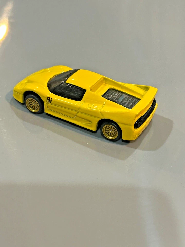 MATCHBOX 1995 FERRARI F50 YELLOW Real Riders rubber tires wheel swap - Image 4 of 4