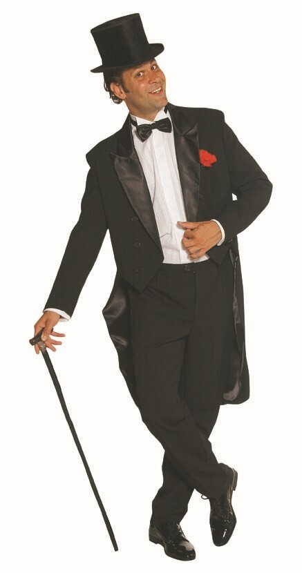 1920 fashion mens fancy dress Deluxe Mens 1920s Cabaret Black Suit Fancy Dress