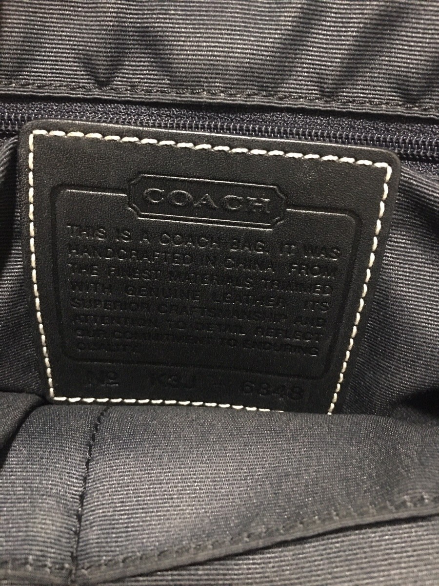 COACH Tote Bag K3J-6848 Signature Canvas Leather Black Medium | eBay