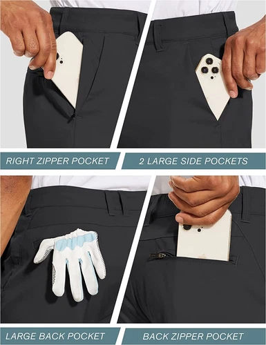 Pantalones cortos de golf ligeros para hombre 15 colores bolsillos delanteros planos pantalones flexibles de secado rápido - Imagen 25 de 51