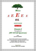 Vitamin E Oil 30,000 Iu 2 Oz Softens Skin Moisturizes Natural Tocopherols Mt-50 Vitamin E Oil 30,000 Iu 2 Oz Softens Skin Moisturizes Natural Tocopherols Mt-50