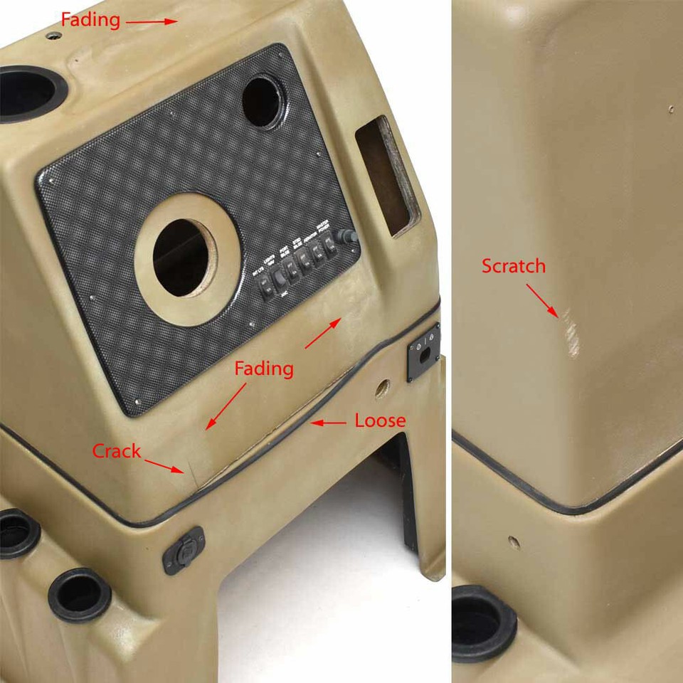 G3 Boat Steering Center Console Olive Fiberglass W Livewell Used g3-boat-steering-center-console-olive-fiberglass-w-livewell-used