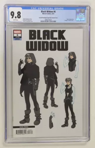Black Widow #6 2nd Print 1:25 Elena Casagrande Design Variant CGC 9.8 NM/M KEY