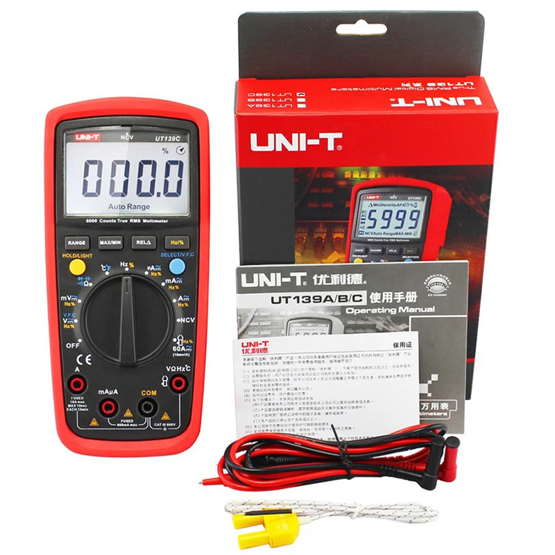 UNI-T UT139C True RMS Digital Multimeter Handheld LCR Meter Ammeter Multitester