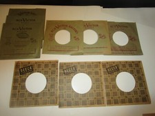 45 RECORD COMPANY SLEEVES. LOT OF 6 RCA, FIRST SLEEVE.  DECCA 1950'S EG14